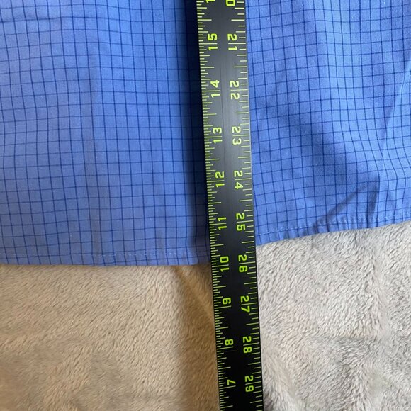 Yves St. Clair Womans Shirt Size 12 Blue Checkered Button-Up Long Sleeve Classic - Picture 3 of 7
